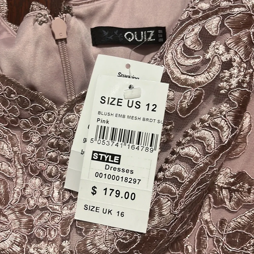 Brand New Quiz Pink Embroidery- high/low- off shoulder - Picture 5 of 5